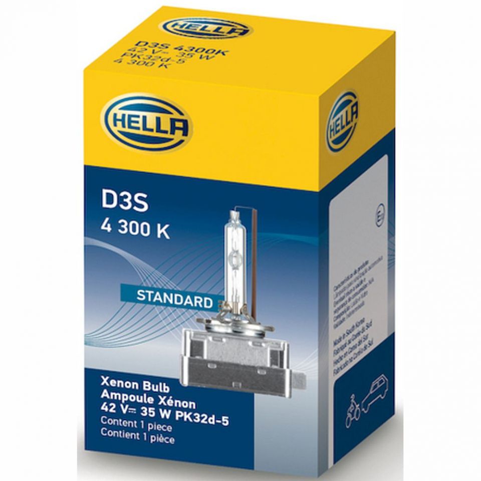 Hella D1S HID Capsule 35W, 4300K or 5000K, Includes Igniter